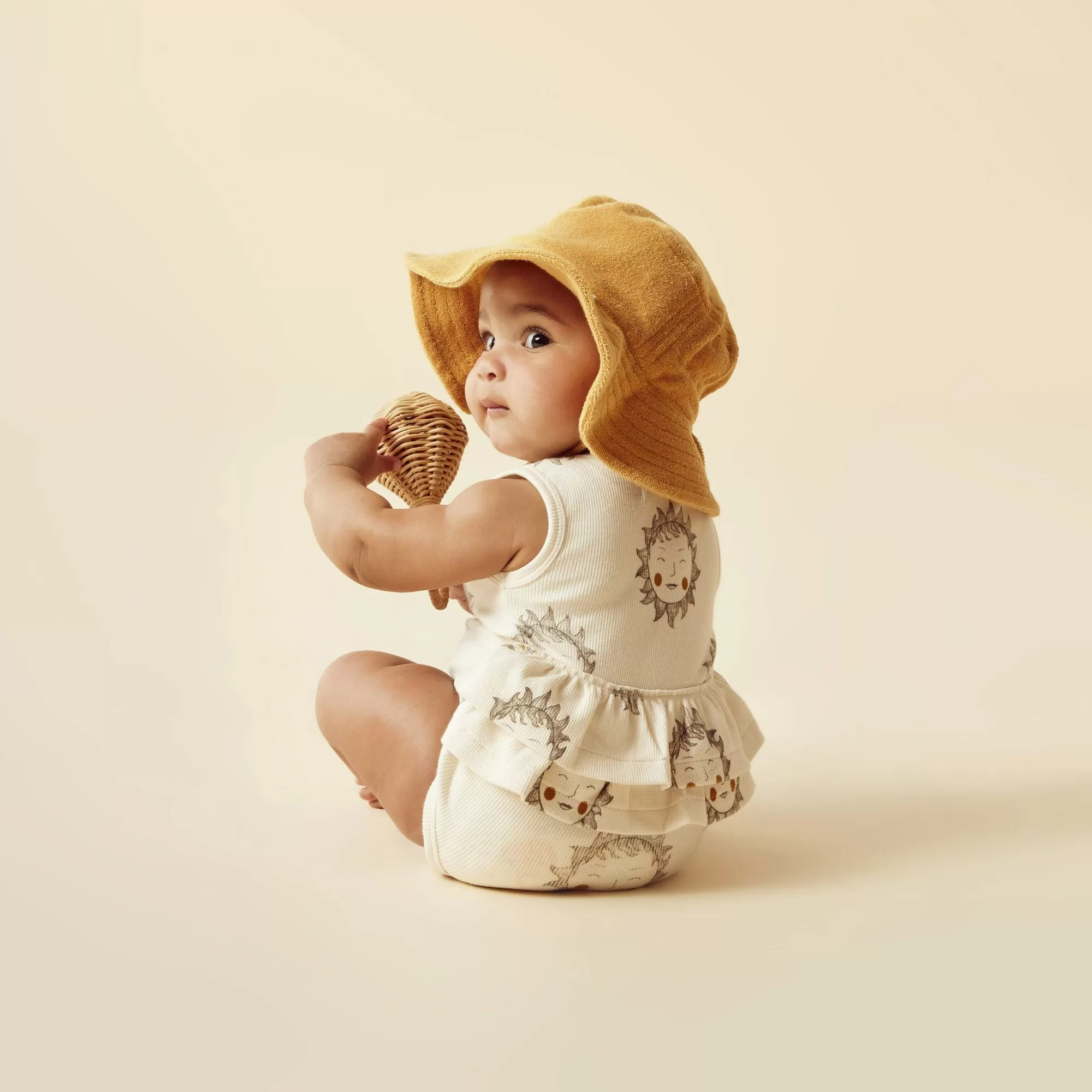 Wilson & Frenchy Shine on Me Organic Ruffle Bodysuit