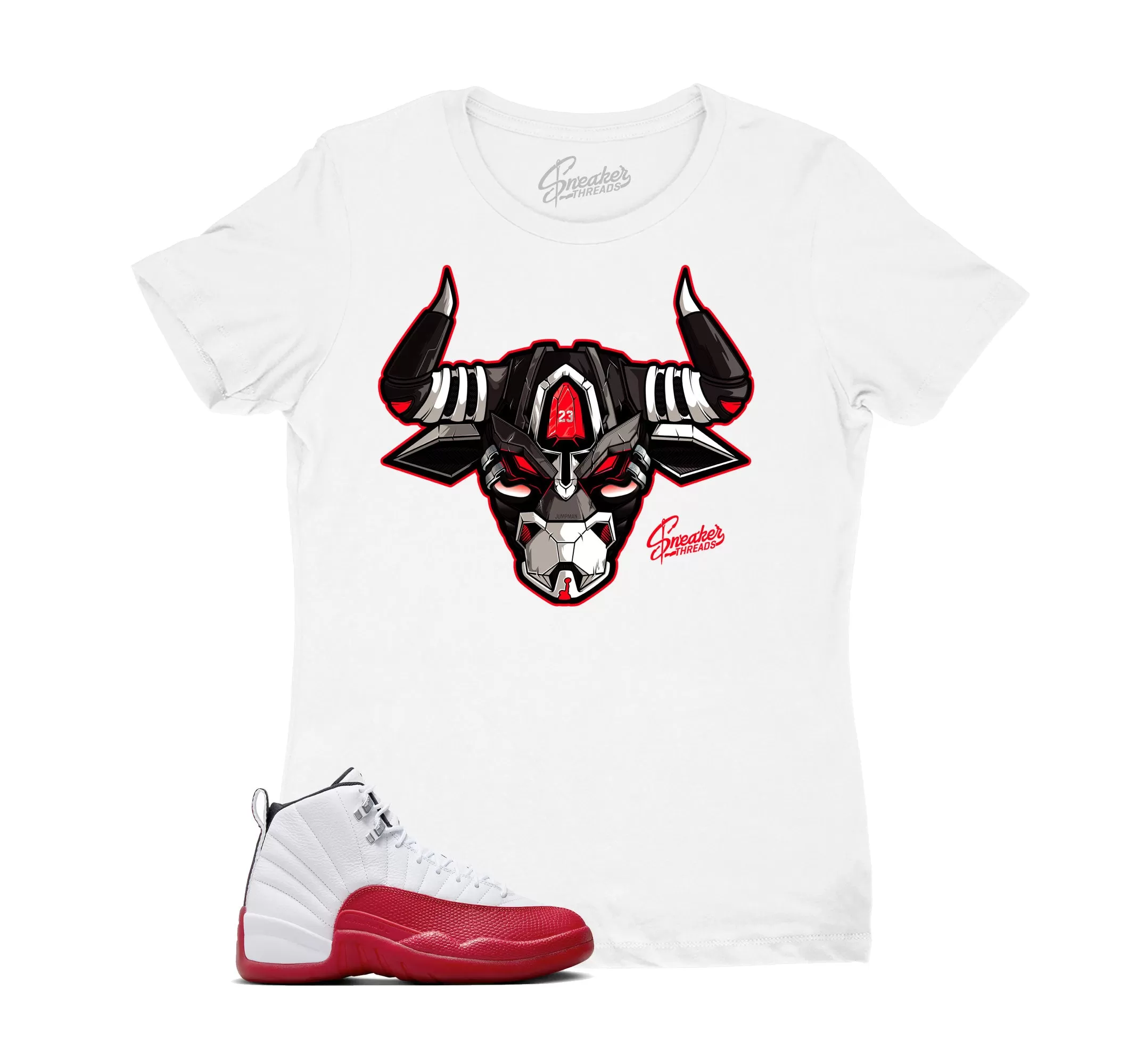 Womens Cherry 12 Shirt - War Bully - White